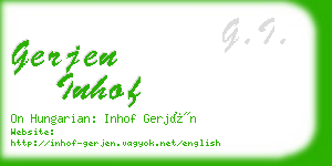 gerjen inhof business card